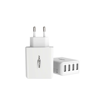 Ansmann Home Charger HC430 - Netzteil - 30 Watt - 6 A - 4 Ausgabeanschlussstellen (USB)