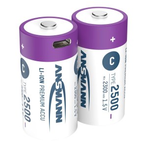 Ansmann ANS 1313-0004 - Li-Ion Akku C Baby 2300 mAh 1.5 V 2er-Pack - Akku - Baby (C)