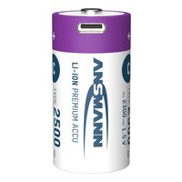 Ansmann ANS 1313-0004 - Li-Ion Akku C Baby 2300 mAh 1.5 V 2er-Pack - Akku - Baby (C)