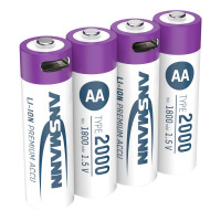 Ansmann Mignon AA -Akku Li-Ion 2000 mAh 1.5 V 4 St. 1312-0036 - Akku - Mignon (AA)