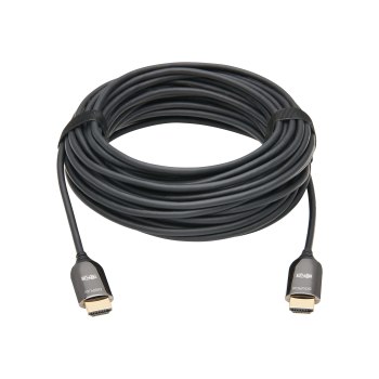 Eaton Tripp Lite Fiber Active Optical Cable (AOC) 8K HDMI Plenum-Rated - UHD @ 60 Hz, HDR, M/M, Black, 15 m - Ultra High Speed - HDMI-Kabel mit Ethernet - HDMI männlich zu HDMI männlich - 15 m - Schwarz - Plenum, Active Optical Cable (AOC)