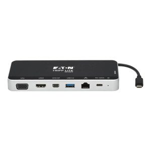 Eaton Tripp Lite Series USB C Docking Station Hub USB Dock Triple Display 4K HDMI VGA USB A/C Gbe