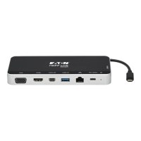 Eaton Tripp Lite Series USB C Docking Station Hub USB Dock Triple Display 4K HDMI VGA USB A/C Gbe