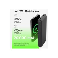 Belkin BoostCharge - Powerbank - 20000 mAh - 15 Watt - 3 A - 3 Ausgabeanschlussstellen (24 pin USB-C, 2 x USB)