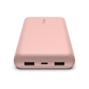 Belkin BoostCharge - Powerbank - 20000 mAh - 15 Watt - 3 A - 3 Ausgabeanschlussstellen (24 pin USB-C, 2 x USB)