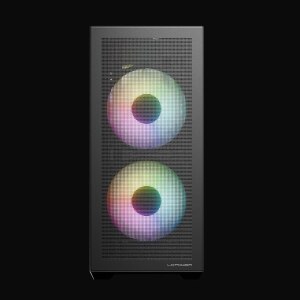 LC-Power Geh Midi ATX Gaming 717B - Meshwork_L Dark -...
