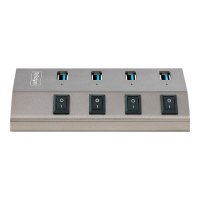 StarTech.com 4-Port Self-Powered USB-C Hub with Individual On/Off Switches, USB 3.0 5Gbps Expansion Hub w/Power Supply, Desktop/Laptop USB-C to USB-A Hub, 4x BC 1.2 (1.5A)