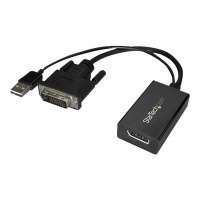 StarTech.com DVI auf DisplayPort Adapter mit USB Power - DVI-D zu DP Video Adapter - DVI zu DisplayPort Konverter - 1920 x 1200 - Display-Adapter - Dual Link - DVI-D (M)