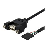 StarTech.com 30cm USB 2.0 Blendenmontage Kabel - USA A auf 5 pin Mainboard Pfostenstecker Buchse - Bu/Bu - USB-Kabel intern auf extern - USB (W)