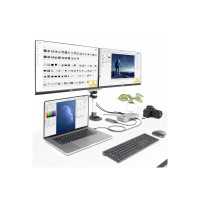 StarTech.com Thunderbolt 4 Multi-Display Docking Station, Dock per monitor quadruplo/triplo/doppio, 2x HDMI/2x DisplayPort, 7x hub USB, 2.5 Gigabit Ethernet, 98W Power Delivery, per Windows/MacBook - Cavo host TB4 (132UE-TB4USB4DOCK)