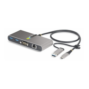 StarTech.com 2-Port USB-C/USB-A Hub with GbE and RS232...