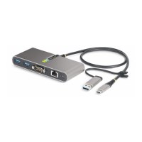 StarTech.com 2-Port USB-C/USB-A Hub with GbE and RS232 Serial, 2x USB-A