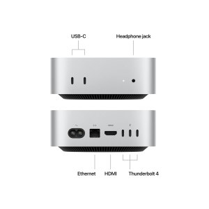 Apple Mac mini - M4 - RAM 24 GB - SSD 512 GB - Apple M4 10-core - 1GbE, Wi-Fi 6E, Bluetooth 5.3 - WLAN: 802.11a/b/g/n/ac/ax (Wi-Fi 6E)