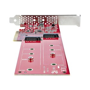 StarTech.com Dual M 2 PCIe AdapterKarte, PCIe x8/ x16 auf Dual AHCI oder NVMe M.2 SSDs, PCI Express 4.0, 7,8GB/s pro Laufwerk, Bifurkation Erforderlich - Windows/Linux Kompatibel (DUAL-M2-PCIE-CARD-B)