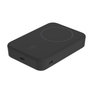 Belkin BoostCharge Pro - Induktive Power Bank - magnetisch mit Qi2 - 10000 mAh - 15 Watt - Fast Charge, PD - 2 Ausgabeanschlussstellen (magnetisch, 24 pin USB-C)