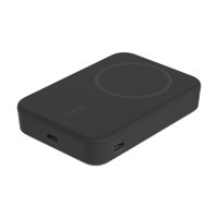 Belkin BoostCharge Pro - Induktive Power Bank - magnetisch mit Qi2 - 10000 mAh - 15 Watt - Fast Charge, PD - 2 Ausgabeanschlussstellen (magnetisch, 24 pin USB-C)