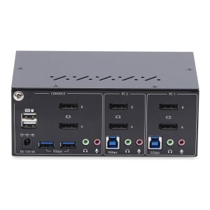 StarTech.com 2-Port Dual-Monitor DisplayPort KVM Switch,...