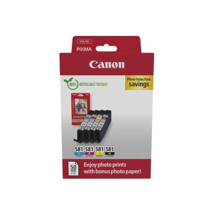 Canon CLI-581 C/M/Y/BK Photo Value Pack - 4-pack