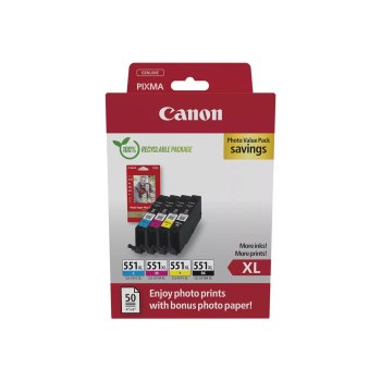 Canon CLI-551XL C/M/Y/BK Photo Value Pack - 4er-Pack