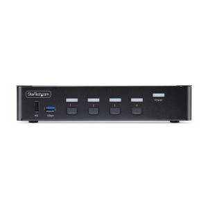 StarTech.com 4-Port DisplayPort 1.4 KVM Switch, 8K 60Hz / 4K 144Hz, 2x USB 3.0 Ports, 4x USB 2.0 Ports, Hotkey Switching, TAA Compliant (D86A2-4-PORT-8K-KVM)