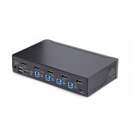 StarTech.com 4-Port DisplayPort 1.4 KVM Switch, 8K 60Hz / 4K 144Hz, 2x USB 3.0 Ports, 4x USB 2.0 Ports, Hotkey Switching, TAA Compliant (D86A2-4-PORT-8K-KVM)