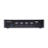 StarTech.com 4-Port DisplayPort 1.4 KVM Switch, 8K 60Hz / 4K 144Hz, 2x USB 3.0 Ports, 4x USB 2.0 Ports, Hotkey Switching, TAA Compliant (D86A2-4-PORT-8K-KVM)