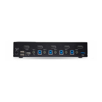 StarTech.com 4-Port DisplayPort 1.4 KVM Switch, 8K 60Hz / 4K 144Hz, 2x USB 3.0 Ports, 4x USB 2.0 Ports, Hotkey Switching, TAA Compliant (D86A2-4-PORT-8K-KVM)