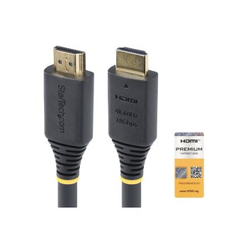 StarTech.com 1.5m (4.9ft) Premium Certified High Speed HDMI Cable, 4K60Hz