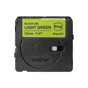 Brother BTAG-G31 - Nero su verde chiaro - Rotolo (1,2 cm...