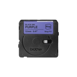 Brother BTAG-F31 - Black on Purple - Roll (1.2 cm x 4 m)