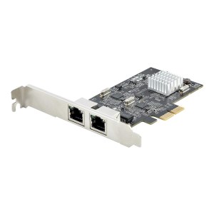 StarTech.com 2-Port 2.5Gbps NBASE-T PCIe Network Card, Intel I225-V, Dual-Port Computer Network Card, Multi-Gigabit NIC, PCI Express Server LAN Card, Desktop Ethernet Interface