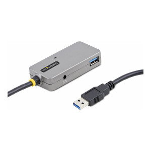 StarTech.com USB Extender Hub, 10m USB 3.0 Extension Cable with 4-Port USB Hub, Active/Bus Powered USB Repeater Cable, Optional 20W Power Supply Included - USB-A Hub w/ ESD Protection (U01043-USB-EXTENDER)