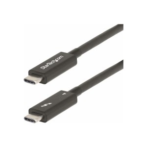 StarTech.com 6ft (2m) Active Thunderbolt 4 Cable, 40Gbps, 100W PD, 4K/8K, Intel Certified, Compatible w/Thunderbolt 3/USB 3.2/DisplayPort (A40G2MB-TB4-CABLE)