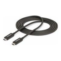 StarTech.com 6ft (2m) Active Thunderbolt 4 Cable, 40Gbps, 100W PD, 4K/8K, Intel Certified, Compatible w/Thunderbolt 3/USB 3.2/DisplayPort (A40G2MB-TB4-CABLE)