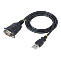 StarTech.com 3ft (1m) USB to Serial Cable, DB9 Male RS232 to USB Converter, USB to Serial Adapter for PLC/Printer/Scanner/Network Switches, USB to COM Port Adapter - Prolific IC, Automatic Handshake, Windows/macOS (1P3FP-USB-SERIAL)