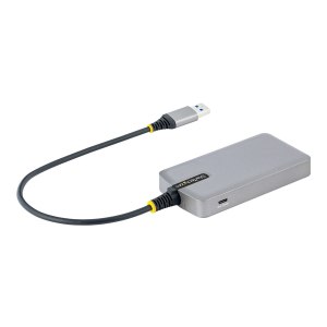 StarTech.com Hub USB a 4 porte, USB 3.0 5 Gbps, alimentato tramite bus, Hub da USB-A a 4x USB-A con ingresso alimentazione ausiliario opzionale, Hub USB portatile da scrivania/laptop con cavo da 30 cm