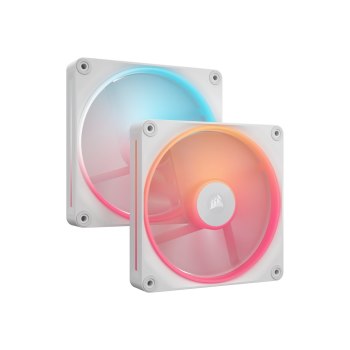 Corsair iCUE Link LX140-R RGB - Gehäuselüfter - Reverse-Lüfterblätter - 140 mm - weiß (Packung mit 2)