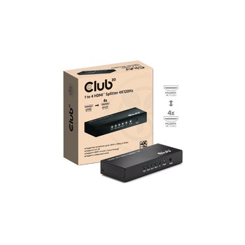 Club 3D HDMI Splitter 1 Eingang -> 4 Ausgänge 4K120Hz UHD retail - KVM-Umschalter - 4-Port