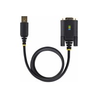 StarTech.com 10ft (3m) USB to Serial Adapter Cable, Interchangeable DB9 Screws/Nuts, COM Retention, USB-A to DB9 RS232, FTDI IC, Level-4 ESD Protection, Windows/macOS/ChromeOS/Linux - Rugged TPE Construction (1P10FFC-USB-SERIAL)