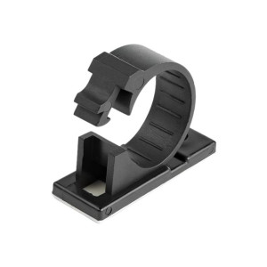 StarTech.com 100 Selbstklebende Kabelklemmen Groß - PC Kabelmanagement/Kabelhalterung - Kabel Organisator - Netzwerk/USB/Ethernet Kabelclips - Nylonklemme UL/94V-2 Brandklasse - Schwarz (CBMCC3)