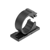 StarTech.com 100 Selbstklebende Kabelklemmen Groß - PC Kabelmanagement/Kabelhalterung - Kabel Organisator - Netzwerk/USB/Ethernet Kabelclips - Nylonklemme UL/94V-2 Brandklasse - Schwarz (CBMCC3)