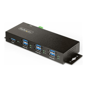 StarTech.com Hub USB gestito a 7 porte con 7x USB-A, resistente con alloggiamento industriale in metallo, protezione da ESD e sovratensioni, montabile a parete/scrivania/guida DIN, USB 3.0/3.1/3.2 Gen 1 5Gbps