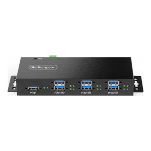 StarTech.com 7-Port Managed USB Hub with 7x USB-A, Heavy Duty with Metal Industrial Housing, ESD & Surge Protection, Wall/Desk/Din-Rail Mountable, USB 3.0/3.1/3.2 Gen 1 5Gbps