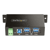 StarTech.com Hub USB gestito a 4 porte con 4x USB-A, resistente con alloggiamento industriale in metallo, protezione da ESD e sovratensioni, montabile a parete/scrivania/guida DIN, USB 3.0/3.1/3.2 Gen 1 5 Gbps