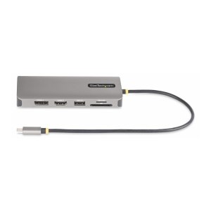 StarTech.com USB-C Triple-Monitor Multiport Adapter, HDMI/DP/Card Reader