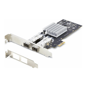 StarTech.com 2-Port GbE SFP Network Card, PCIe 2.0 x1, Intel I350-AM2 2x 1GbE Controller, 1000BASE Copper/Fiber Optic, Dual-Port Gigabit Ethernet NIC, Desktop/Server Backplanes - Windows and Linux Compatible (P021GI-NETWORK-CARD)