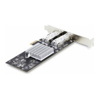 StarTech.com 2-Port GbE SFP Network Card, PCIe 2.0 x1, Intel I350-AM2 2x 1GbE Controller, 1000BASE Copper/Fiber Optic, Dual-Port Gigabit Ethernet NIC, Desktop/Server Backplanes - Windows and Linux Compatible (P021GI-NETWORK-CARD)