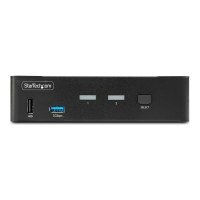 StarTech.com 2-Port DisplayPort KVM Switch, 8K 60Hz / 4K 144Hz, Single Display, DP 1.4, 2x USB 3.0 Ports, 4x USB 2.0 HID Ports, Push-Button & Hotkey Switching, TAA Compliant - OS Independent, Metal Housing (D86A2-2-PORT-8K-KVM)