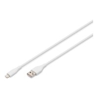 DIGITUS Cavo di collegamento in silicone Lightning, USB-A - Lightning 2 m, bianco