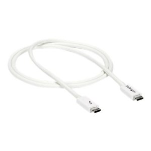 StarTech.com Thunderbolt 3 Kabel - 20Gbit/s - 1m - Weiß - 4K 60Hz - Passiv - Thunderbolt Kabel - USB Typ C Lader - Thunderbolt-Kabel - USB-C (M)